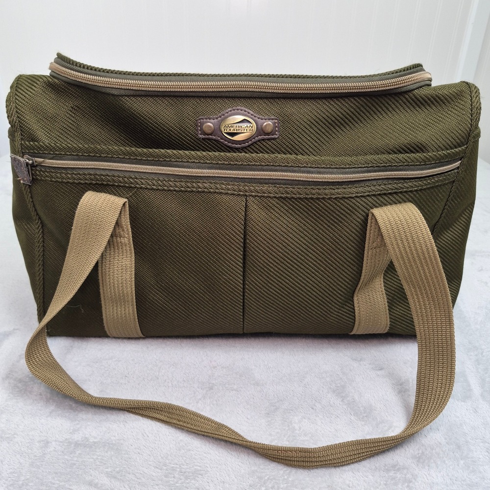 American Tourister Kenya 6 Olive Green Duffle Bag Travel Carry On 72874-660